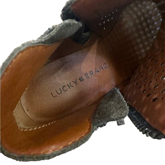 Lucky brand Dark grey charcoal zip up basil booties size 6m women’s teens - Picture 8 of 10